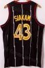 Pascal Siakam Jersey 43 Men Basketball Black Red White Team Color For Sport Fans Breathable Embroidery And Sewing Pure Cotton Shirt Excellent Quality On Sale