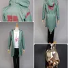 Komaeda Nagito Costume Cosplay Super Danganronpa 2 Giacca da uomo T-shirt Army Green Trench Halloween Cappotto casual Parrucca per capelli Y0913