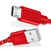 Flätad mikro USB -kabel typ C -kablar 1m 2m 3m för höghastighetstelefonladdare Sync Data Cord för Samsung Android LG
