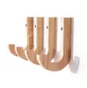 Creative Wooden Wall Hooks Towel Coat Hat Hangers Oak Wood Mounted Hook Key Holder Storage Door Rack Organizer Nordic Style RRD7731