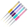 Nail Brushes 1PC Art Brush Gradient Polish UV Gel Painting Pen French Lines Stripes Grid Drawing Liner Manicure DIY Varnishes Tools