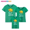 100%cotton Family Look Summer Family Clothing Mother Daughter T Shirt Family Matching Outfits Father Son T-shirt Plus size 210713