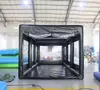 Tenda preta inflável da cabine de pintura da pintura de PVC de alta qualidade para cuidados de carro e tampa móvel da loja de limpeza com filtros de carbono