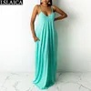 Plus Size Dresses for Women Solid Color Ruched Backless Sexy Fashion Summer Women's Dress Beach Party Club Pockets 210515