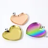Heart Shape Mini Storage Dishes tobacco Dish Table Decoration jewelry plate Stainless steel RRE12505