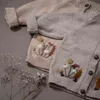 Pulls pour enfants hiver Shirley marque Girks mignon tricot cardigan bébé enfant en bas âge coton vêtements d'extérieur hauts vêtements d'extérieur costume pour enfant 211106