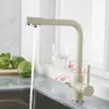 Kitchen Filtered Faucet Balck with Dot Brass Purifier Faucet Dual Sprayer Drinking Water Tap Vessel Sink Mixer Tap Torneira 210724