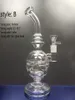 New scientific bong glass recycler new water bongs oil rig diamond pipe