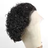 Pixie Cut Wig Wyprzedaż Bob Koronki Część Afro Peruki Krótkie Kręcone 360 ​​Frontal Bouncy Curl Human Włosy 130% Gęstość Diva1