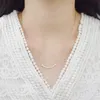 Nouveaux colliers de mode Xf800 collier en or véritable 18 carats bijoux fins pour les femmes conception classique Simple cadeau d'anniversaire 100% pur Au750 chaîne1676252