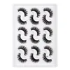 Hand Made Reusable Soft 9 Pairs Mink False Eyelashes Set Messy Cruly TThick Natural 3D Fake Lashes Extensions Makeup Accessory For Eyes Easy To Wear 10 Model DHL