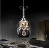 Vidros de vinho de cristal moderno barra lustre luz teto luminária led iluminação pendurado sala jantar estar luminária9480178