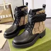 Designer Boots Laureate Platform Martin Boot Women Coarse Heel Shoe Winter Leather Desert Chunky Heeled Ankle Booties Designers Shoes