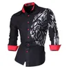 Jeansian Mäns Fashion Dress Shirts Casual Långärmad Slim Fit Tatoo Stylish Z030 210809