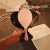 Handheld Makeup Mirrors Romantic Vintage Lace Hand Håll spegel med handtag Oval Round Cosmetic Tool Dresser Gift6509887