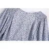 Women Elegant Fashion Floral Print Draped Playsuits Vintage V Neck Short Sleeve Back Zipper Short Jumpsuits 210520