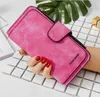 Wallets 2021 Women's Long Wallet Zipper Scrub -Thin Casual Bag Ladies PU Leather Purse Card Phone Holder
