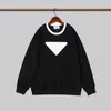 Sweats à capuche pour hommes Mode Streetwear Sweatshirts avec Triangle Badge Hommes Femmes Lâche Couleur Solide Manches Longues Tops Automne Hiver Vêtements