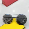 F home Europe and the United States ins net celebrity the same style sunglasses male alphabet print lens large round frame sunglasses female FF0285