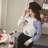 Women top and blouse spring fashion Lady shirt turn down collar long sleeve striped pattern office women 2614 50 210521