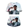 Męskie koszulki raper Youngboy nigdy więcej nie złamał 3D Seksowny 2-częściowy zestaw kobiet z uprawą i szorty dwa stroje dresowe 264p