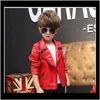 Baby Clothing Baby Maternity Drop Delivery 2021 Big Boys Girls Leather Jackets Spring Autmn Children Fashion Jacket Coats Kids Out7653138