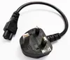 Högkvalitativ Uk 3pin Power Plug Adapter Cord, BS1363 13A Man till IEC 320 C5 Kvinnlig bärbar dator Bärbar kabel ca 30 cm / 1pcs