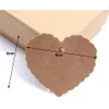 2021 new 50Pcs DIY Kraft Paper Tags Brown Lace Multi shapes Label Luggage Wedding Note Blank price Hang tag Kraft Gift Wrapping Supplies