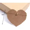 2021 Nya 50pcs DIY Kraft Paper Taggar Brown Lace Multi Shapes Etikett Bagage Bröllop Notera Blank Pris Hang Tag Kraft Presentförpackningar