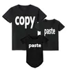 Vêtements mère fille décontracté correspondant vêtements été famille Look parent-enfant T-shirt dessin animé lettres 210417