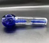 Большая ручка для воды стеклопроводная труба 3 цвета ложки барбедина гибридный доказатель доказательств 5,3 дюйма один ударные трубы для сухой травы табачной масляной горелки