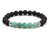 Neue Yoga Lava Rock Armbänder Türkis Verwitterung Achat Vergoldet Armreifen Für Frauen Männer Geschenk