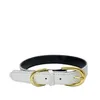 Gold Pin Buckle Dog Collar Adjustable Fashion Leather Collars Neck Dogs Supplies black red white will and sandy drop