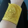 Luxurio Bride 24K guldfärg Dubai Bangles för kvinnor Afrikanska Etiopiska Armband Bröllop Smycken Party Gåvor 210918