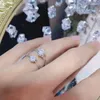 S925 스털링 실버 웨딩 D 색상 우수 컷 0.5-3.0 캐럿 Moissanite 다이아몬드 약혼 반지 여성 선물 JZKM029