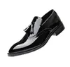 Homens Oxford imprime estilo clássico vestido sapatos couro camurça preto cinza café lace up forma formal