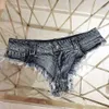 Летние женщины сексуальные низкие талии дыры кисточки джинсовые шорты пляжные джинсы шорты клубные одежды S M L XL 210611