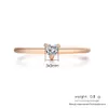 Petits anneaux en forme de coeur pour les femmes couleur or bague de fiançailles de mariage bijoux Zircon bijoux de mode romantique