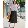 ANASUNMOON Summer European Style Plus Size 5XL Women Trousers Casual Loose Chiffon Calf- Length Pants Black Wide Leg Ladies Pant 210915