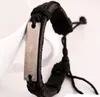 Mode Einfache Schwarz Braun Leder Seil Legierung Handgemachte Charme Armbänder Retro Schmuck Party Decor Für Frauen Männer