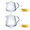 400ml-600ml Glass Sharing Pot Server Häll ut Decanter Hem Brewing Cup Handgjorda Kaffebryggare Is Droppkettle