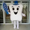 Costume de mascotte de brosse à dents bleue, tenue de fête fantaisie d'halloween et de noël, personnage de dessin animé, tenue de carnaval unisexe pour adultes