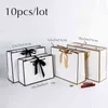 10x avec cadre papier cadeau pour la promotion vêtements sac fourre-tout portable emballage cadeau shopping sergé anniversaire de mariage 211108