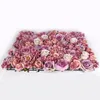 60x40CM Sztuczny wystrój kwiaty DIY Dekoracja ślubna panele ścienne Kwiat jedwabny różowy romantyczne tło Deco DHL1307798