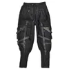 11 BYBB'S DARK Tactique Patchwork Poches Rubans Pantalon Cargo Homme Harajuku Joggers Hommes Pantalon Streetwear Hip Hop Fonction Pantalon 210715