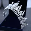 Copricapo da sposa Tiara Cristallo Tiara nuziale Corona Argento Colore Diadema Velo Accessori Testa Gioielli7461617