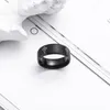 Högkvalitativ Mäns Ring Rostfritt Stål Svart Freemason Masonic Symbol Signet Ringar Broderskap Bröllop Band Lovers Ring 8mm