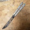 Theone Balisong Sea Snake Monster Butterfly Trainer Training Knife Not Sharp Chimera Hom EX10 Killing Bee BM51 V6 V3 Triton Squid Bushing System Jilt Swing Knives