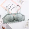 Logirlve Sexy Bra e Panty Set Backless Wireless Underwear Set Push Up Bra Mulheres Conforto Ajustado Lace Floral Lingerie Set Q0705