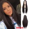2430 Inches Synthetic Long Straight White Wig Middle Part Black Blonde Red For Women Heat Resistant Fiber Wigs9319065